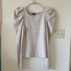 MAJORELLE puff sleeve multicolor sweater